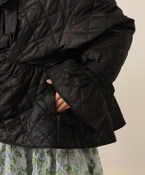 CAROLINA GLASER（カロリナ グレイサー）の「リボン キルティング ブルゾン（ブルゾン・レディース・ブルー系その他/ブラック・ONE SIZE）」の8枚目の写真