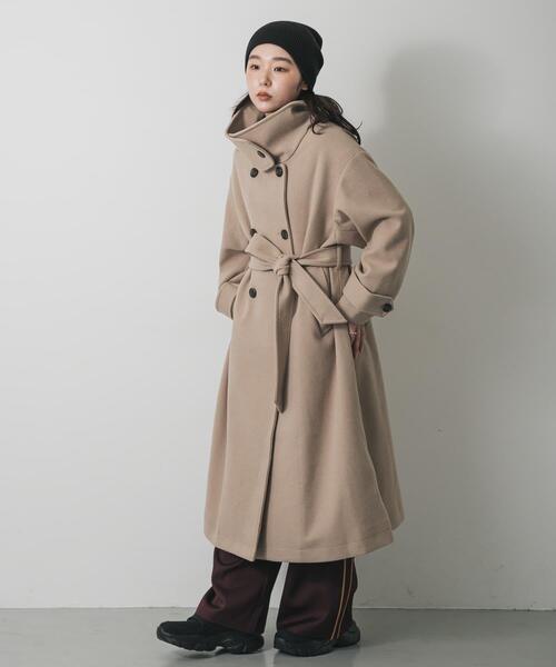 セール】スタンドカラーロングコート（その他アウター）｜SENSE