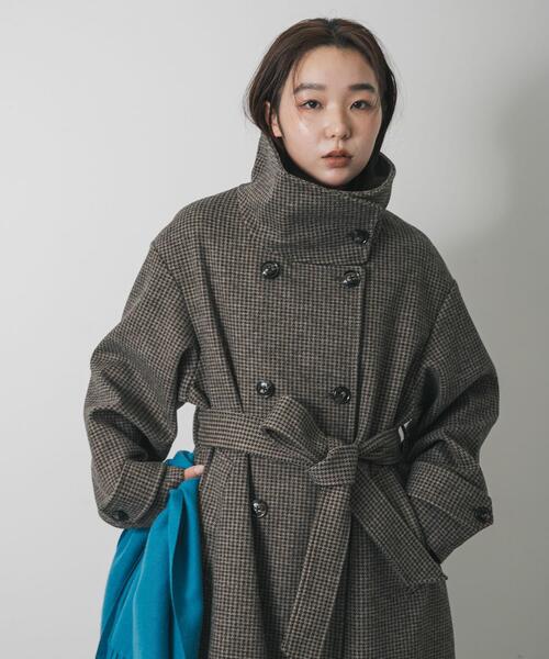 SENSE OF PLACE by URBAN RESEARCH(センスオブプレイスバイアーバンリサーチ)の「スタンドカラーロングコート(その他アウター・レディース・ブラック/グレー系その他/モカ/ブラウン系その他/ベージュ・SMALL/MEDIUM)」の15枚目の写真