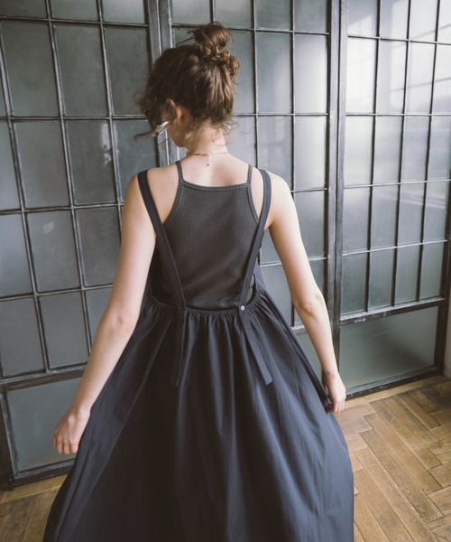 HANNE（アン）の「キャミボリュームワンピース（ワンピース・レディース・ネイビー/ホワイト・SMALL/MEDIUM）」の9枚目の写真