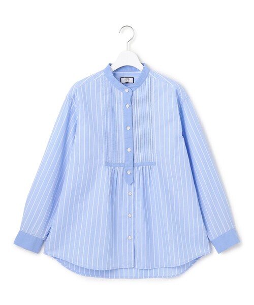 J.PRESS YORK STREET(ジェイプレスヨークストリート)の「【WOMEN】コットンタイプライターストライプ ブラウス(シャツ/ブラウス・レディース・ブラック系1/ベージュ系1/アイボリー系/サックスブルー系1・F)」の4枚目の写真