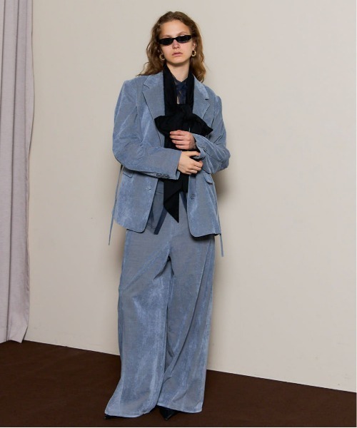 MAISON SPECIAL（メゾンスペシャル）の「Chambray Corduroy Wide Pants/シャンブレーコーデュロイワイドパンツ■セットアップ対応■（その他パンツ・レディース・ブルー/カーキ/ブラック・36/38）」の12枚目の写真