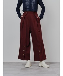 TEVALT | ウエストボタンタックワイドパンツ(スラックス)