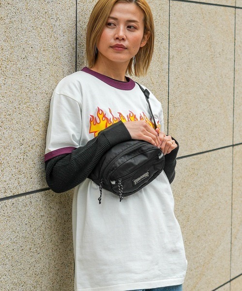 THRASHER(スラッシャー)の「【THRASHER/スラッシャー】Waist Bag 撥水加工 ブランドロゴ ウエストバッグ ボディバッグ(ボディバッグ/ウエストポーチ・メンズ・ブラック/ブラック系その他/ブラック×ホワイト・FREE)」の14枚目の写真
