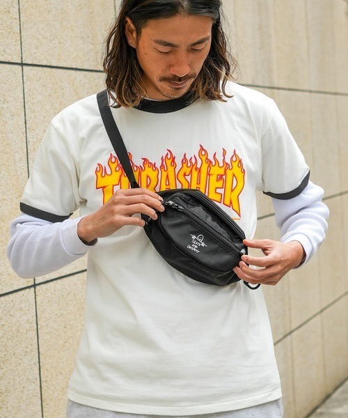 THRASHER(スラッシャー)の「【THRASHER/スラッシャー】Waist Bag 撥水加工 ブランドロゴ ウエストバッグ ボディバッグ(ボディバッグ/ウエストポーチ・メンズ・ブラック/ブラック系その他/ブラック×ホワイト・FREE)」の15枚目の写真