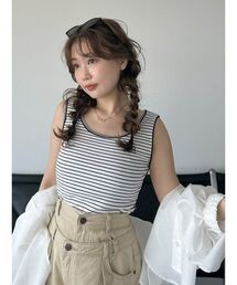 SNIDEL（スナイデル）の「パイピングディテールノースリタンク（タンクトップ）」