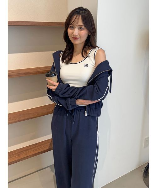 SNIDEL（スナイデル）の「パイピングディテールノースリタンク（タンクトップ・レディース・ブラック/ライトピンク/その他/ホワイト・F）」の7枚目の写真