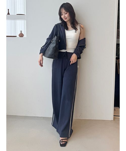 SNIDEL（スナイデル）の「パイピングディテールノースリタンク（タンクトップ・レディース・ブラック/ライトピンク/その他/ホワイト・F）」の9枚目の写真