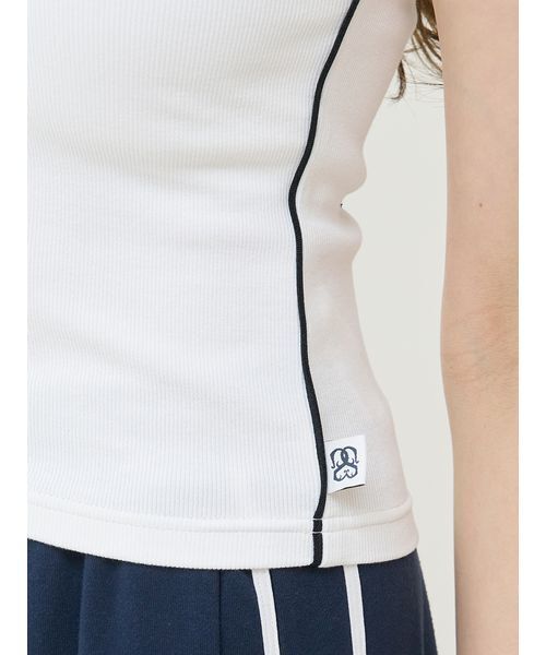 SNIDEL（スナイデル）の「パイピングディテールノースリタンク（タンクトップ・レディース・ブラック/ライトピンク/その他/ホワイト・F）」の21枚目の写真