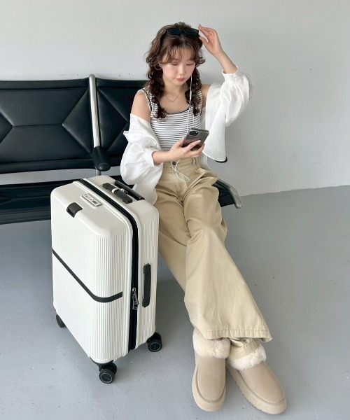 SNIDEL（スナイデル）の「パイピングディテールノースリタンク（タンクトップ・レディース・ブラック/ライトピンク/その他/ホワイト・F）」の14枚目の写真