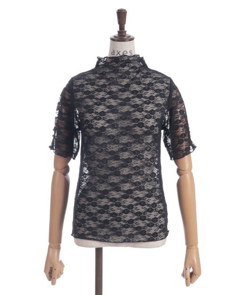 axes femme(アクシーズファム)の「ローズ付レーストップス(Tシャツ/カットソー・レディース・ブラック/ピンク/ホワイト・FREE)」の10枚目の写真