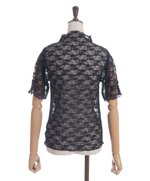 axes femme(アクシーズファム)の「ローズ付レーストップス(Tシャツ/カットソー・レディース・ブラック/ピンク/ホワイト・FREE)」の12枚目の写真