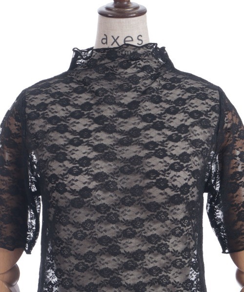 axes femme(アクシーズファム)の「ローズ付レーストップス(Tシャツ/カットソー・レディース・ブラック/ピンク/ホワイト・FREE)」の13枚目の写真