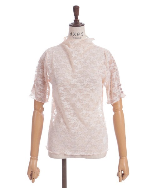 axes femme(アクシーズファム)の「ローズ付レーストップス(Tシャツ/カットソー・レディース・ブラック/ピンク/ホワイト・FREE)」の18枚目の写真