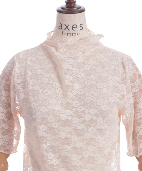 axes femme(アクシーズファム)の「ローズ付レーストップス(Tシャツ/カットソー・レディース・ブラック/ピンク/ホワイト・FREE)」の21枚目の写真