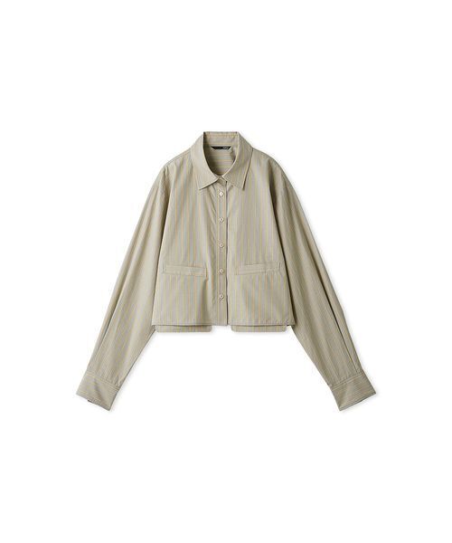 styling/(スタイリング)の「カットオフショートシャツ(シャツ/ブラウス・レディース・ホワイト/サックスブルー/グレー・F)」の2枚目の写真