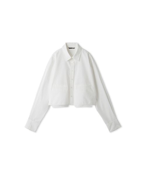 styling/(スタイリング)の「カットオフショートシャツ(シャツ/ブラウス・レディース・ホワイト/サックスブルー/グレー・F)」の1枚目の写真