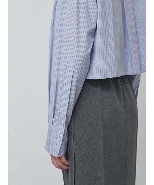 styling/(スタイリング)の「カットオフショートシャツ(シャツ/ブラウス・レディース・ホワイト/サックスブルー/グレー・F)」の9枚目の写真