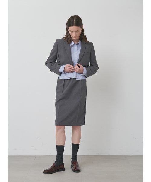 styling/(スタイリング)の「カットオフショートシャツ(シャツ/ブラウス・レディース・ホワイト/サックスブルー/グレー・F)」の13枚目の写真