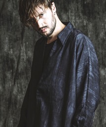 NO ID.（ノーアイディ）の「【NO ID.】Uneven Print V-Neck Dolman Sleeve Shirt / アンイーブン プリント Vネック ドルマン スリーブ シャツ（シャツ/ブラウス）」