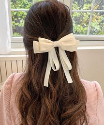 国内配送★ルージュ レトロ 可愛 Rロゴ バレッタ ヘアクリップ kutir ヘアクリップ 「クティールとレトロ」花柄レースリボン