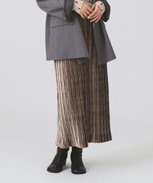 Ray BEAMS | プリーツ ベロア タイト スカート(スカート)