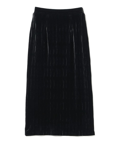 Ray BEAMS（レイビームス）の「プリーツ ベロア タイト スカート（スカート・レディース・ブラック/ダークブラウン・0/1）」の11枚目の写真
