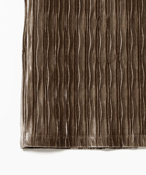 Ray BEAMS（レイビームス）の「プリーツ ベロア タイト スカート（スカート・レディース・ブラック/ダークブラウン・0/1）」の16枚目の写真