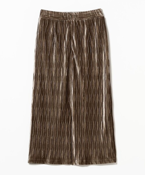 Ray BEAMS（レイビームス）の「プリーツ ベロア タイト スカート（スカート・レディース・ブラック/ダークブラウン・0/1）」の18枚目の写真