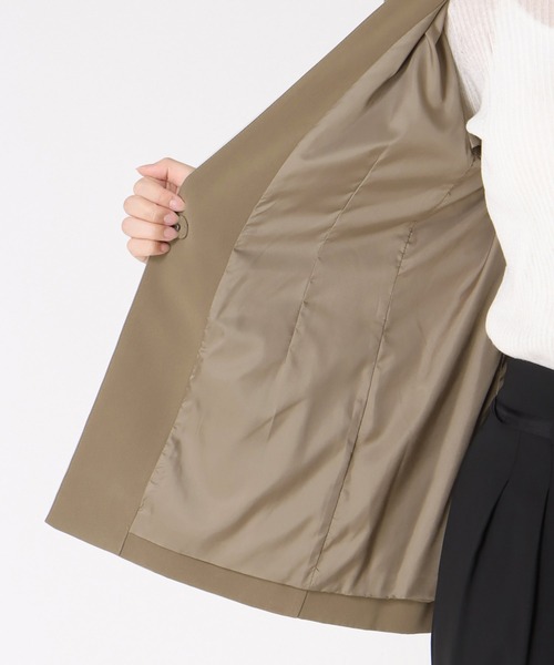 Three Four Time(スリーフォータイム)の「ポケットフリルジャケット(テーラードジャケット・レディース・ブラック/ブラウン・FREE)」の5枚目の写真