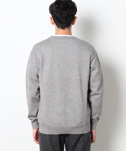 Grand PARK（グランドパーク）の「リブクルーネックニット（ニット/セーター・メンズ・ベージュ/ブラウン/グレー/ホワイト・LARGE/MEDIUM）」の12枚目の写真