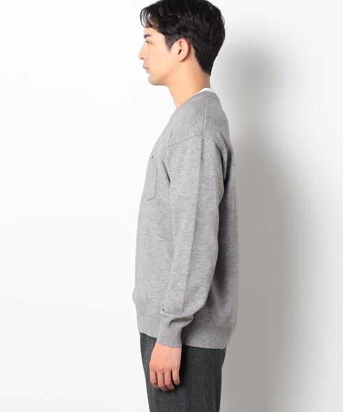 Grand PARK（グランドパーク）の「リブクルーネックニット（ニット/セーター・メンズ・ベージュ/ブラウン/グレー/ホワイト・LARGE/MEDIUM）」の9枚目の写真