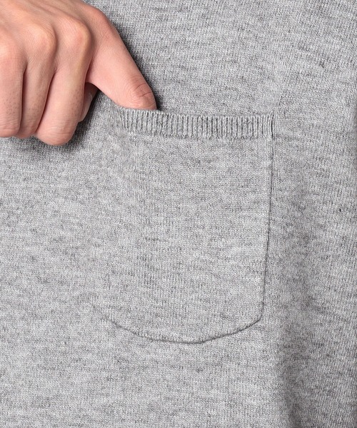 Grand PARK（グランドパーク）の「リブクルーネックニット（ニット/セーター・メンズ・ベージュ/ブラウン/グレー/ホワイト・LARGE/MEDIUM）」の6枚目の写真