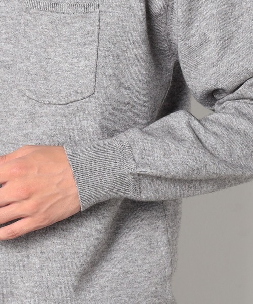 Grand PARK（グランドパーク）の「リブクルーネックニット（ニット/セーター・メンズ・ベージュ/ブラウン/グレー/ホワイト・LARGE/MEDIUM）」の10枚目の写真