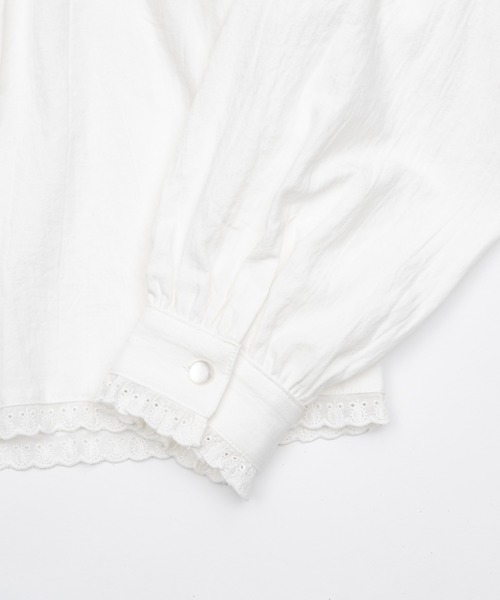 smyeon フリルコットンブラウス Frill cotton blouse/フリルコットンブラウス（シャツ/ブラウス