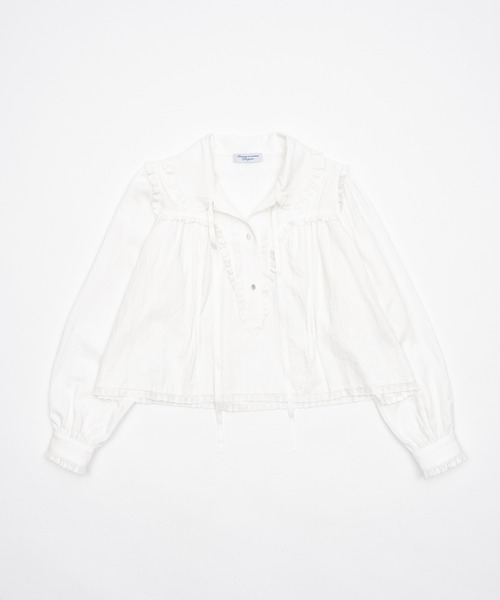 Frill cotton blouse/フリルコットンブラウス（シャツ/ブラウス