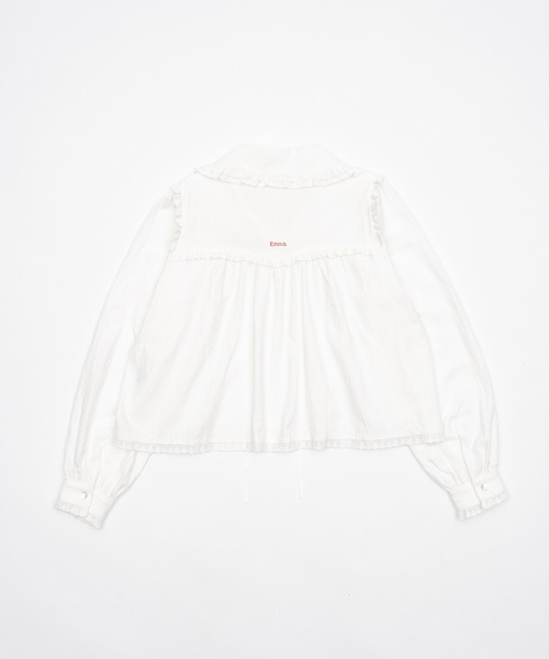 smyeon フリルコットンブラウス Smyeon ブラウス シャツ Frill cotton blouse/フリルコットン