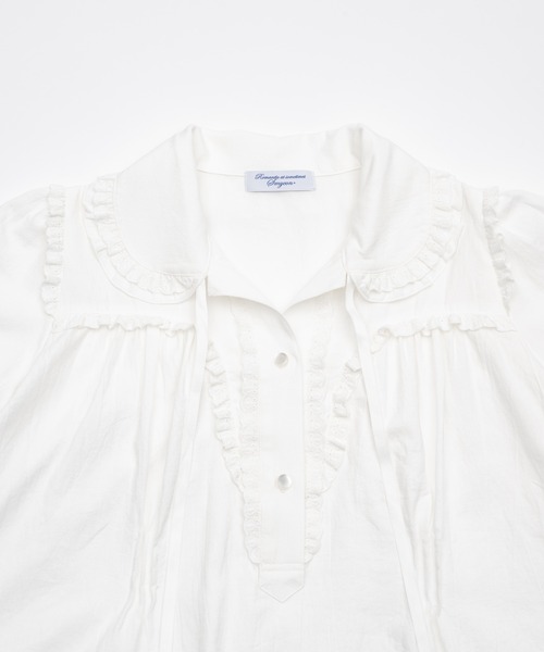 Frill cotton blouse/フリルコットンブラウス（シャツ/ブラウス