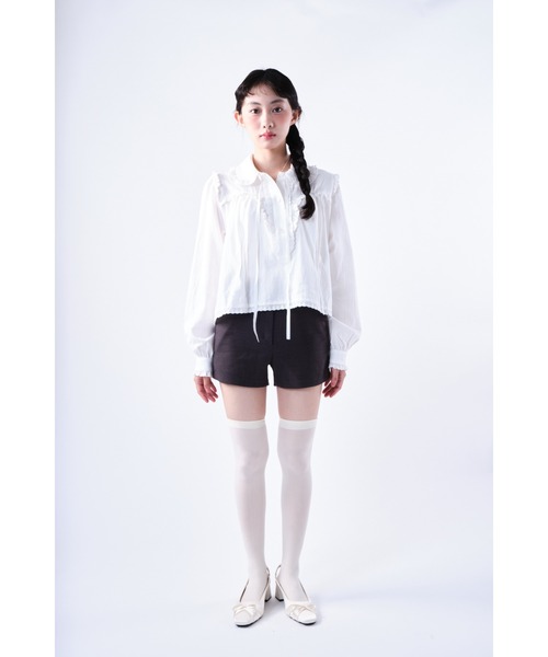 smyeon フリルコットンブラウス Smyeon フリルコットン ブラウス