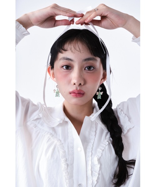 Frill cotton blouse/フリルコットンブラウス（シャツ/ブラウス