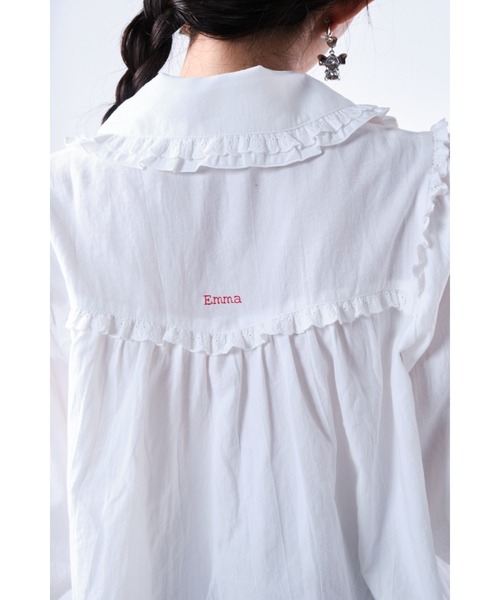 Frill cotton blouse/フリルコットンブラウス（シャツ/ブラウス