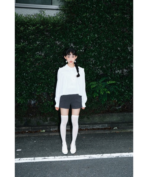 smyeon フリルコットンブラウス Frill cotton blouse/フリルコットンブラウス（シャツ/ブラウス