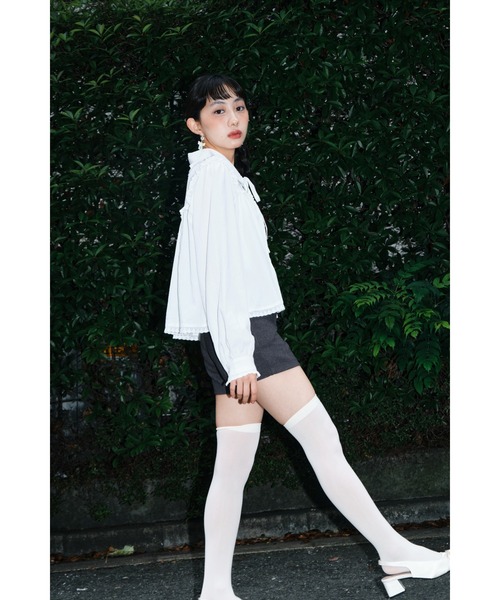 Smyeon(スミョン)の「Frill cotton blouse/フリルコットンブラウス(シャツ/ブラウス・レディース・ホワイト・FREE)」の18枚目の写真