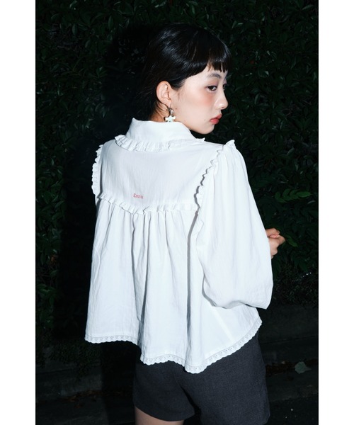 smyeon フリルコットンブラウス Frill cotton blouse/フリルコットンブラウス（シャツ/ブラウス