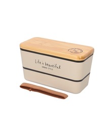 BACKYARD FAMILY（バックヤードファミリー）の「LIFE IS BEAUTIFUL L/B 長角ネストランチ バンブー 730ml（お弁当箱）」