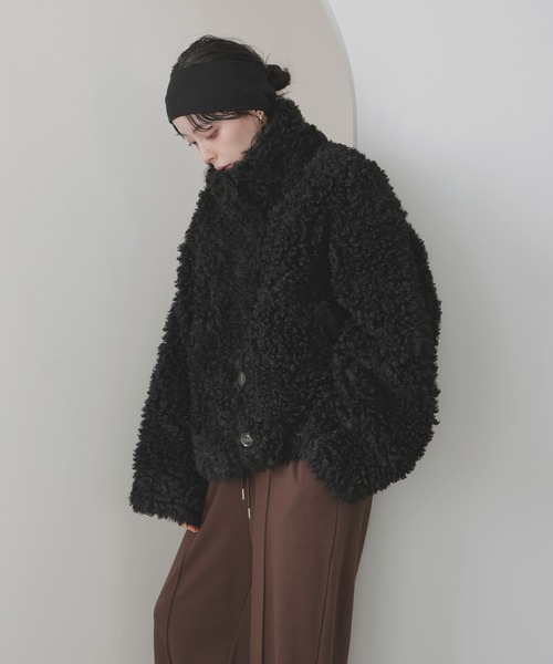 LIAN（リアン）の「プードルファーブルゾン（ブルゾン・レディース・ブラウン/ベージュ/アイボリー/ブラック・FREE）」の9枚目の写真