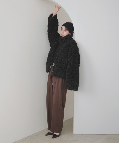 LIAN（リアン）の「プードルファーブルゾン（ブルゾン・レディース・ブラウン/ベージュ/アイボリー/ブラック・FREE）」の11枚目の写真