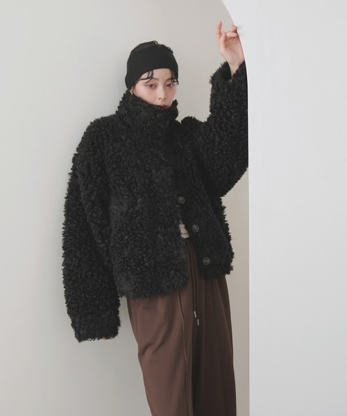 LIAN（リアン）の「プードルファーブルゾン（ブルゾン・レディース・ブラウン/ベージュ/アイボリー/ブラック・FREE）」の13枚目の写真