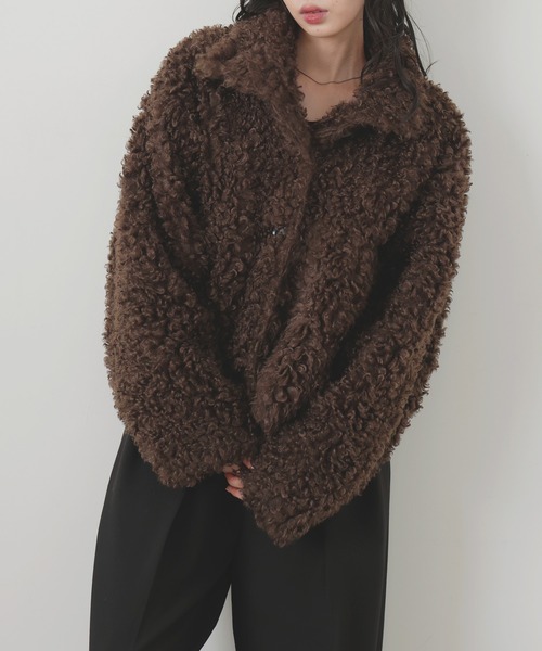 LIAN（リアン）の「プードルファーブルゾン（ブルゾン・レディース・ブラウン/ベージュ/アイボリー/ブラック・FREE）」の17枚目の写真