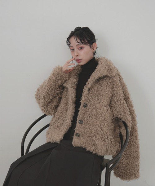 ayu × LIAN】ステンカラーカールシャギーブルゾン LIAN（リアン）の